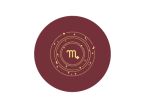 Sous-verre signe astro en cuir bordeaux - SV506