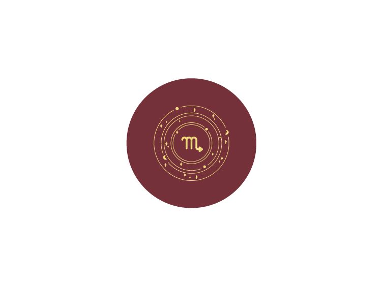 Sous-verre signe astro en cuir bordeaux - SV506