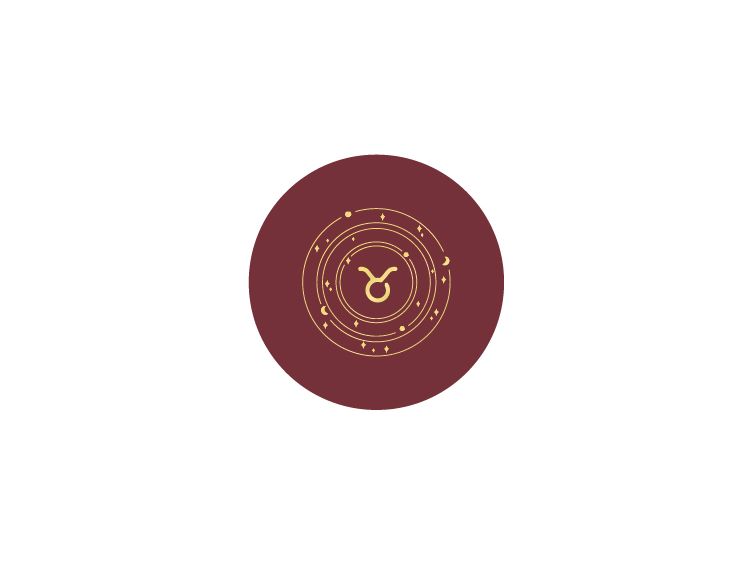 Sous-verre signe astro en cuir bordeaux - SV506