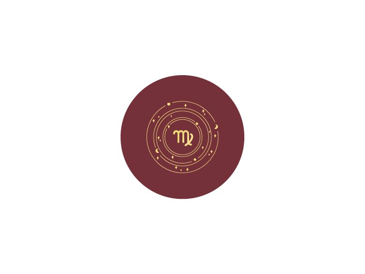Sous-verre signe astro en cuir bordeaux - SV506
