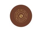 Sous-verre signe astro en cuir marron - SV506