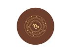 Sous-verre signe astro en cuir marron - SV506