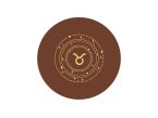 Sous-verre signe astro en cuir marron - SV506