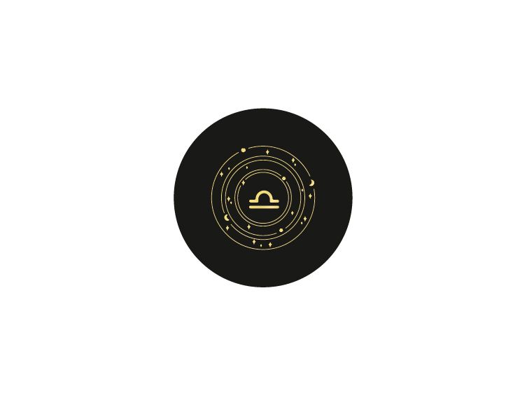 Sous-verre signe astro en cuir noir - SV506