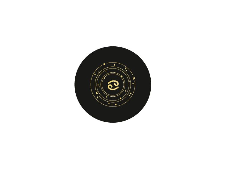 Sous-verre signe astro en cuir noir - SV506