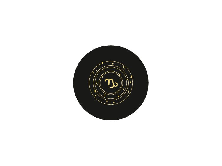 Sous-verre signe astro en cuir noir - SV506