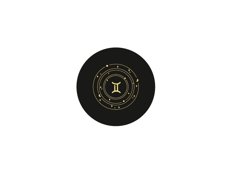 Sous-verre signe astro en cuir noir - SV506
