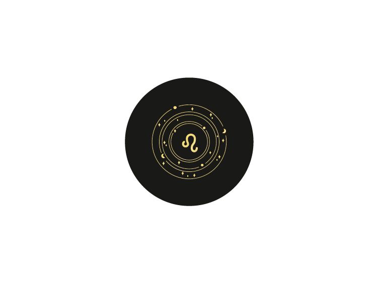 Sous-verre signe astro en cuir noir - SV506