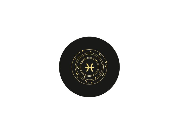 Sous-verre signe astro en cuir noir - SV506