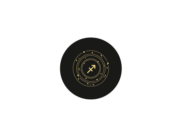 Sous-verre signe astro en cuir noir - SV506