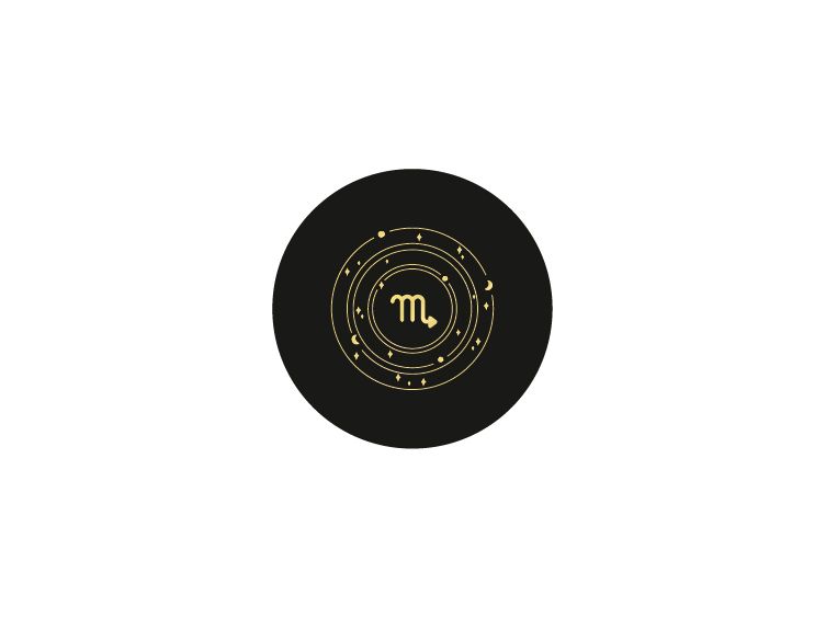 Sous-verre signe astro en cuir noir - SV506