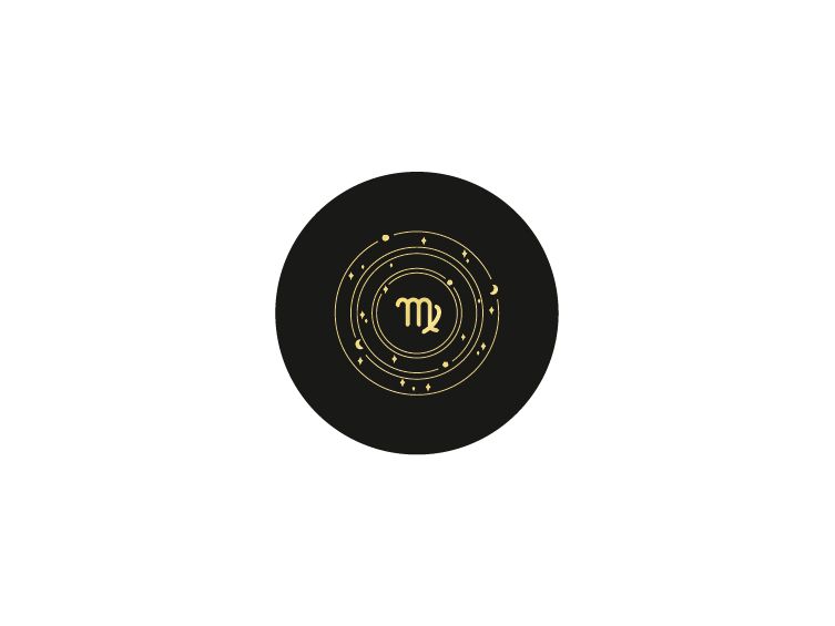 Sous-verre signe astro en cuir noir - SV506
