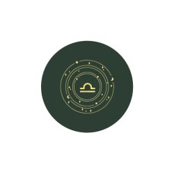 Sous-verre signe astro en cuir vert - SV506