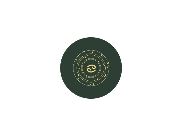 Sous-verre signe astro en cuir vert - SV506