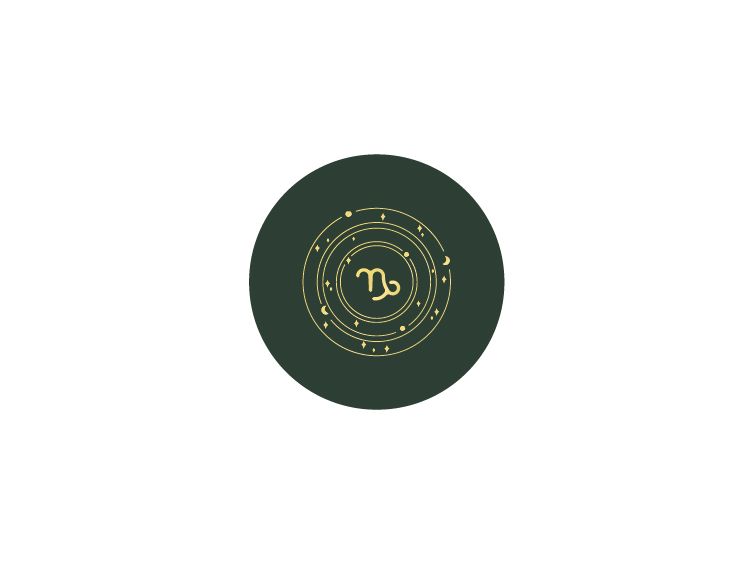 Sous-verre signe astro en cuir vert - SV506