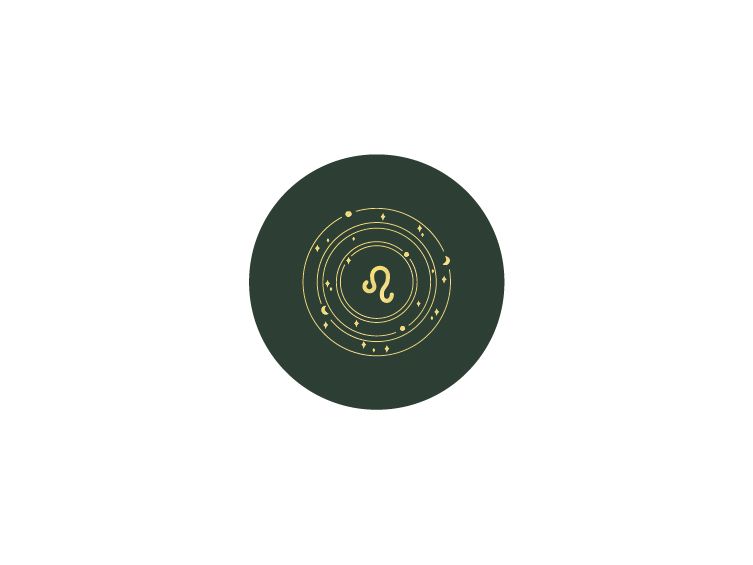 Sous-verre signe astro en cuir vert - SV506