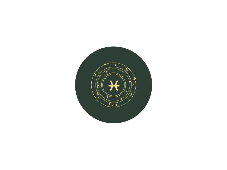 Sous-verre signe astro en cuir vert - SV506