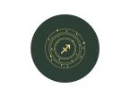 Sous-verre signe astro en cuir vert - SV506