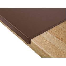 Sous-main à rebord en cuir marron - 60x40 cm - SM600-60