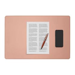 Sous-main à rabat 60x40 cm en cuir rose - SM802-60