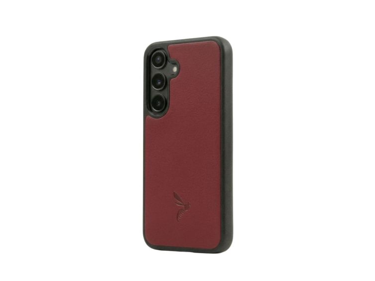 Coque Galaxy S24 FE cuir rouge - PM-067-01