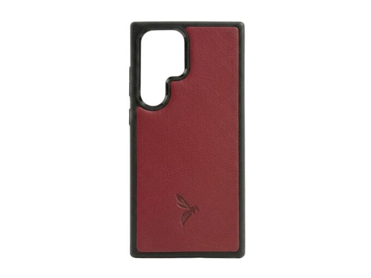 Coque Galaxy S24 Ultra cuir rouge - PM-068-01
