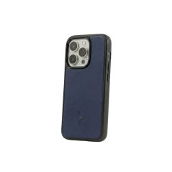 Coque iPhone 16 Pro cuir bleu - PM-082-01