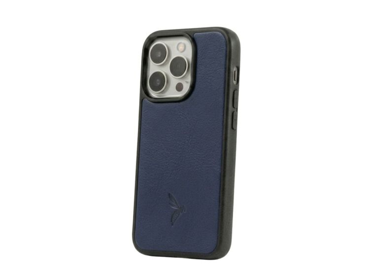 Coque iPhone 16 Pro cuir bleu - PM-082-01