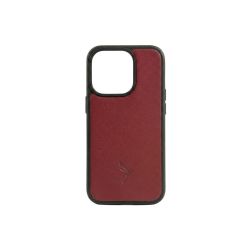 Coque iPhone 16 Pro cuir rouge - PM-082-01