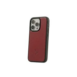 Coque iPhone 16 Pro cuir rouge - PM-082-01