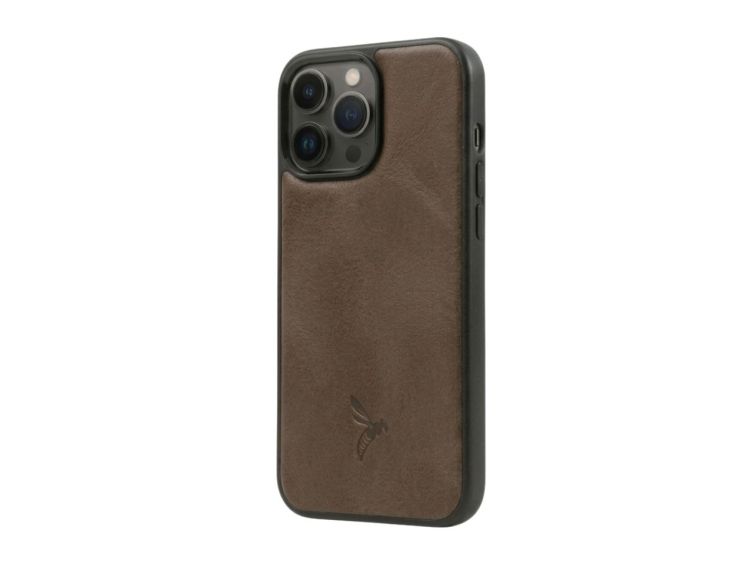 Coque iPhone 16 Pro Max cuir marron - PM-083-01