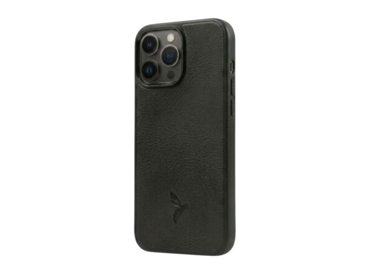 Coque iPhone 16 Pro Max cuir noir - PM-083-01