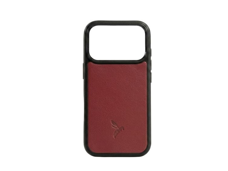 Coque iPhone 17 Pro cuir rouge - PM-086-01