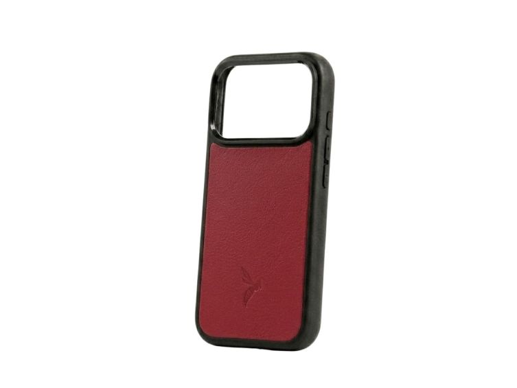 Coque iPhone 17 Pro cuir rouge - PM-086-01