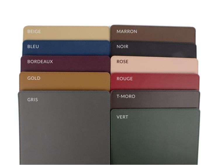 Sous-main à rebord 80cm en cuir vert - SM600-80