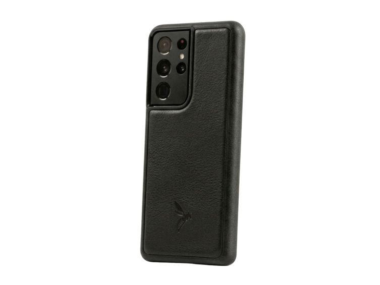 Coque Galaxy S21 Ultra cuir noir - PM-088-01