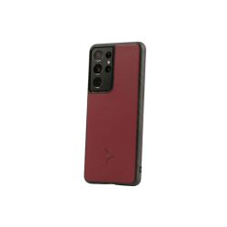Coque Galaxy S21 Ultra cuir rouge - PM-088-01