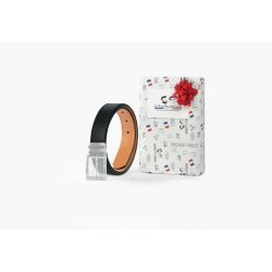 Ceinture sans boucle en cuir noir 30mm pour boucle à pince - 5005