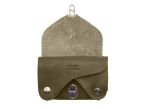Porte-monnaie original en cuir vert kaki - 414