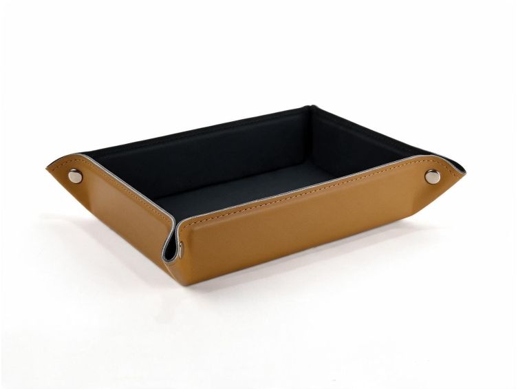 Vide poche rectangle en cuir gold - VP503