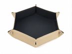 Vide poche hexagonal XL en cuir beige - VP506