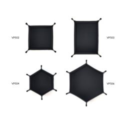 Vide poche carré en cuir noir - VP502