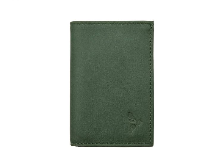 Porte-cartes "Luxe" tout cuir vert 8 Cartes - PM-018-01