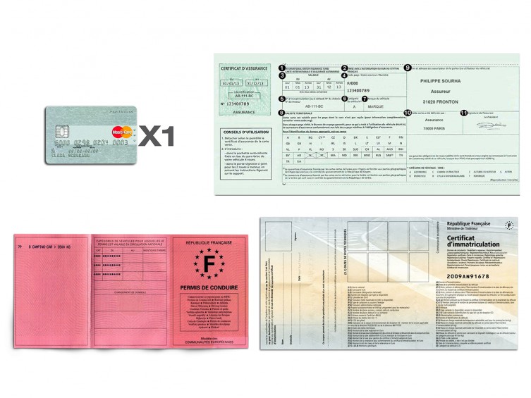 Porte-papier auto en cuir - 248